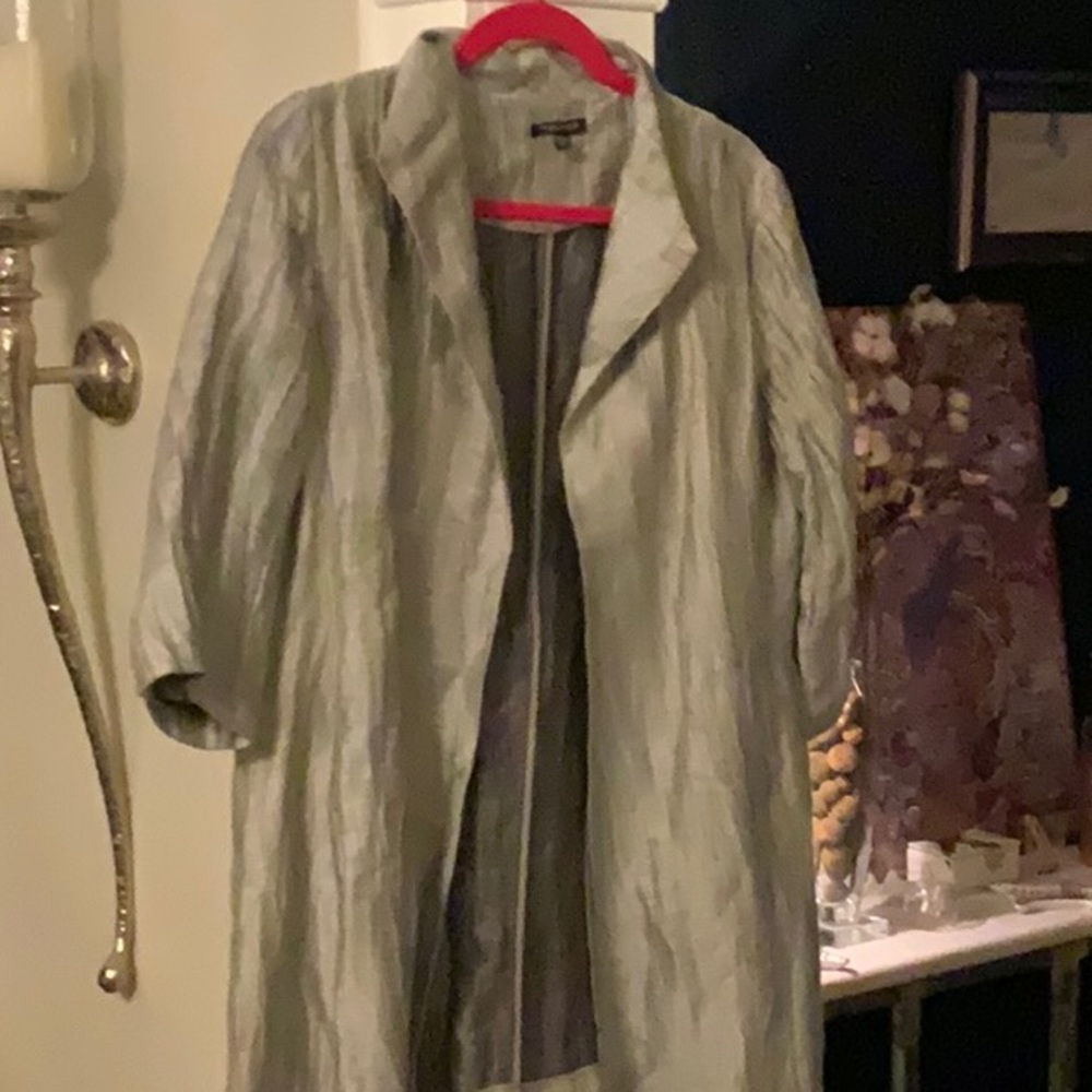 eileen fisher silver jacket